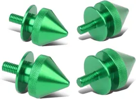 Br-9036-gn-23 Bezt 2 Pair 24mm 28mm Green Aluminum Spiky Style Bumper Quick Release Fastener Kit