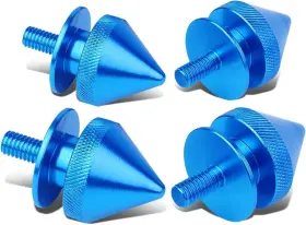 Br-9036-lb-24 Bezt 2 Pair 24mm 28mm Light Blue Al Spiky Style Bumper Quick Release Fastener Kit