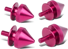 Br-9036-pk-26 Bezt 2 Pair 24mm 28mm Pink Aluminum Spiky Style Bumper Quick Release Fastener Kit