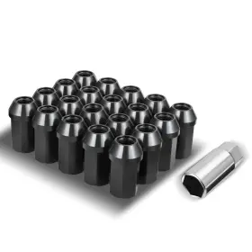 Lgnt-022 Bezt 20pcs Black Engineering M12 X1.5 25mm Od/ 42mm Height Closed End Lug Nuts Set