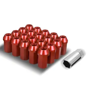Lgnt-024 Bezt 20pcs Red Engineering M12 X1.5 25mm Od/ 42mm Height Closed End Lug Nuts Set
