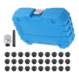 Hb0r21 Bfo Anti-theft Wheel Lock Lug Nut Key Socket Set Remover Tool Kit For Mercedes-benz