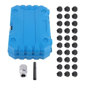 Yxtn40 Bfo 32pcs Anti-theft Wheel Lock Lug Nuts Removal Socket Tool Fit For Mercedes Benz