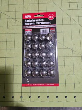Lc-17hexc Bimecc 20 German Made Metal No Plastic Fit 15mm/17mm Hex Chrome Cap Cover Lug Bolt Nut