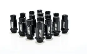 Bwr-ln-bkv2 Blackworks Racing Black Aluminum Lug Nuts 12x1.5mm 16 Pcs V2