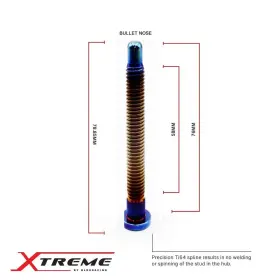 Bxac-00175-b Blox Racing For Titanium Extended Wheel Studs M12x1.5mm Single Piece Honda