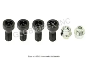 8789848 Bmw For Bmw/mini 06-21 Wheel Lock Set Black Internal Spline Drive Type Genuine
