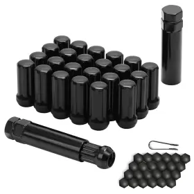 Cwlm004gm Brand Chnewauto M14x1.5 Lug Nuts 14x1.5 Spline M14 X 1.5 Black 2 Inch Tall Set Of