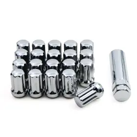 49338 Brand Honishen Chrome Duplex Short Spline Acorn Lug Nut - Thread Size 14mm X Silver