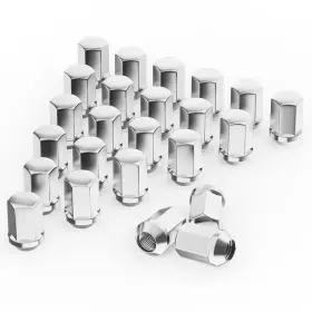 M14x1.5 Brand Kudilun Kdl003 Lug Nuts - Compitable With Chevy Silverado And Tahoe M14 1.5 Chrome