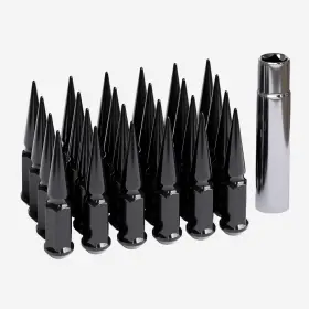 M14x1.5 Branded 28464 Black Spike Lug Nuts - 24pcs Oem Wheel