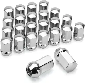M14-1.5 Branded 744759457943 24pcs Oem Lug Nuts 1.75 Inch Height 7/8 Hex Factory Chrome 14x1.5