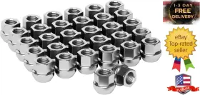 T28859 Branded 9/16 Inch -18 Open End Lug Nuts - 32pcs Oem Wheel Compatible With 75-97 F