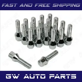 Slb1412540 Bwa 20 Bmw Mini Chrome 14x1.25 Cone Seat Lug Bolt 45mm/1.77 Inch Shank Fit F-body G-body
