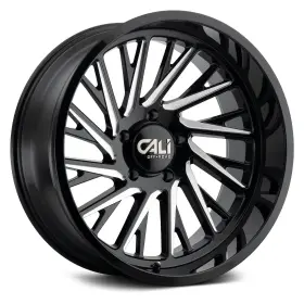 9114-24481bm Cali Offroad 9114 Purge Wheels 24x14 -76 8x165.1 125.2 Black Rims Set Of 4