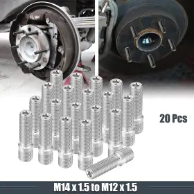 M12x1.5 Carpopart 726215380910 20 Pcs M14x1.5 To 50mm Car Wheel Stud For Audi Silver Tone