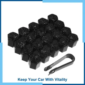 Carpopart 766549727814 Universal Pack 20 21mm Wheel Bolt Cap Cover Lug Nut Hex Protector