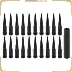 9989310 Carspartsaleclub 20pcs 12x1.5mm Black Spline Lug Nuts 1 Key For Lexus Es250 Es330 Gs300 Gs350