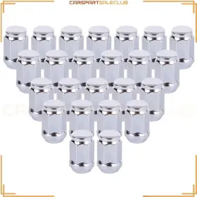 Pcs14x1.5 Carspartsaleclub 9989365 24 Chrome Acorn Open-end Type Lug Nuts For Chevrolet Silverado 1500