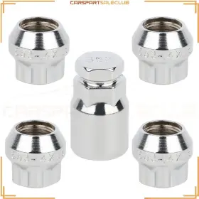 9989367 Carspartsaleclub 4 Wheel Locks 1 Key 14x1.5mm For 2002-2006 Chevrolet Avalanche 1500