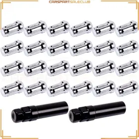 9989768 Carspartsaleclub 24 X 12x1.5mm Spline Lug Nuts 2 Keys For Toyota 4runner Avalon Camry