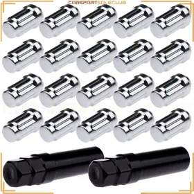 9989770 Carspartsaleclub 20 Pcs 1/2 -20 6 Spline Drive Lug Nuts 2 Keys For Ford Explor
