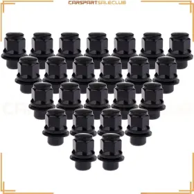 9989775 Carspartsaleclub 24 Pcs 12 X 1.5 Black Lug Nuts For Toyota Corolla Highlander