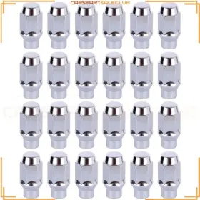 9992845 Carspartsaleclub 24 Pcs 12x1.5 Chrome Acorn Open-end Type Lug Nuts For Chevrolet Trailblazer