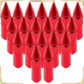 M12x1.5 Carspartsaleclub 9993596 20 X Red Extended Tuner Aluminum Lug Nuts For Honda Accord Civic