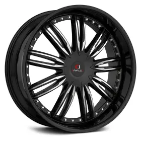 Clv-54229561351397 Cavallo 25bm Clv-54 Wheels 22x9.5 25 6x139.7 108 Black Rims Set Of 4