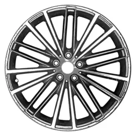 Alyby027u35 Cci For Bmw 530i Xdrive 17-21 Alloy Factory Wheel 5 Double V-spoke Charcoal Metallic