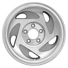 Alyfb033u15 Cci For Ford F-150 97-00 Alloy Factory Wheel 5-slot Machined Argent W As Cast Vents