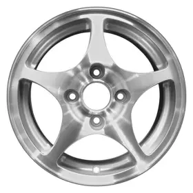 Alyhp064u10 Cci For Honda Civic 01-05 Alloy Factory Wheel 5-spoke Bright Sparkle Silver 15x6.5