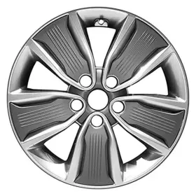 Alyhw012u77 Cci For Hyundai Ioniq 17-18 Alloy Factory Wheel Double 5-spoke Bright Smoked Hyper