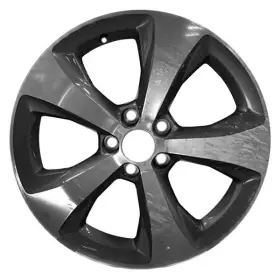 Alyjg022u90n Cci For Jeep Cherokee 19 Alloy Factory Wheel 5-spoke Polished Dark Charcoal Metallic