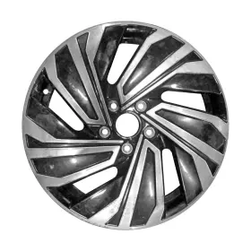 Alywa098u46n Cci For Volkswagen Jetta 19-21 Alloy Factory Wheel 5-slot Machined Gloss Black 17x7