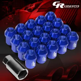 Crc-lnt7024125bl Charismatic Racing Concepts J2 M12x1.25 7075 Aluminum 25mm Od/35mm 20pcs Close End Lug Nut With Adapter Blue