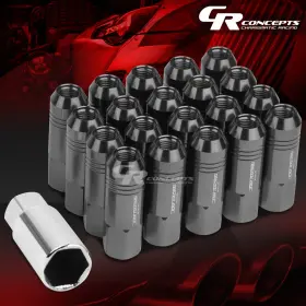 Crc-lnztl9022125gm Charismatic Racing Concepts Open Box 20pcs M12x1.25 20mm Od 60mm Tall End Aluminum Lug Nuts Key