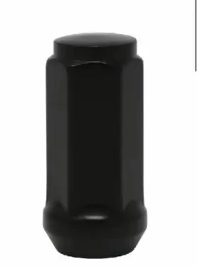 5808lspbk Chevrolet Lug Nuts Bulge Acorn 14x1.5 Gm Chevy Black 1.9 Inch Long 24pc