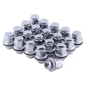 M12x1.5 Chnewauto Cwlm013 Mag Chrome Lug Nuts Set Of 20 With Washer - 13/16ftft 21mm 1.46ftftx1.18ft