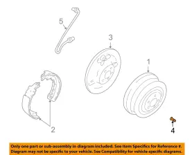 6034731 Chrysler Oem 98-10 B1500 Rear Suspension Brake Components-wheel Stud