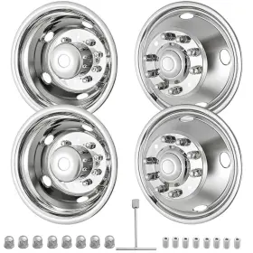71903f Cironbow 71903f/r 19.5 Inch 10 Lug Wheel Simulators Stainless Steel Bolt Kit Hubcap Fit For 200