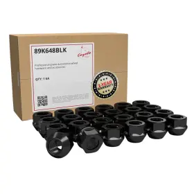 89k648blk Cj Classics Lug Nuts Chevy C/k 88-98 Set Of 24 Black 6-lug Open-end Acorn-style M14x1.5