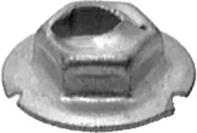 A-2896 Clipsandfasteners 100 Thread Cutting Nuts 3/16 Stud Size 3/8 Hex Silver