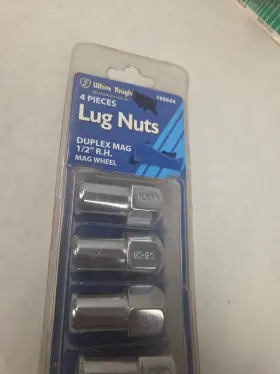 371144 Coyote White Knight-new-chrome Wheel Lug Nuts 1/2 Rh Duplex Mag Set 4 Total New
