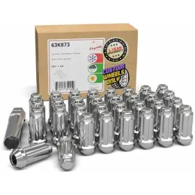 63k873 Coyote 32pc Key Chrome 6 Spline 14x2 Fit Ford Excursion 1999-2003 F250 F350 Super Duty