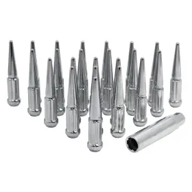 251848 Coyote Accessories For Chevy Silverado 2500 Hd 01-11 Lug Wheel Installation Kit Chrome Cone Seat