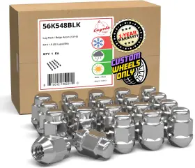 56k548 Coyote Accessories For Chevy Express 2500 96-06 Lug Wheel Installation Kit Chrome Cone Seat Acorn