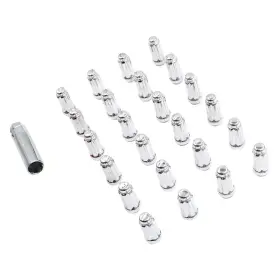 63k648 Coyote Accessories For Chevy Silverado 3500 01-13 Lug Wheel Installation Kit Chrome Cone Seat