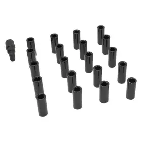 78k548xlblk Coyote Accessories For Chevy Silverado 3500 01-13 Lug Wheel Installation Kit Black Cone Seat Tuner
